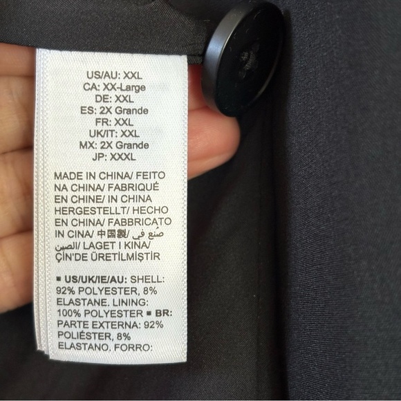 The Drop Womens Single Button Black Blake Long Blazer Jacket size XXL - Picture 8 of 11